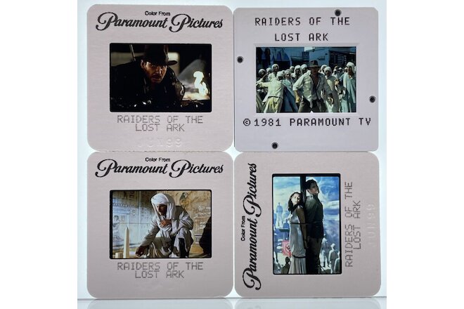 4 Indiana Jones Raiders of the Lost Ark Movie 35mm Slides Vtg Promo Lot