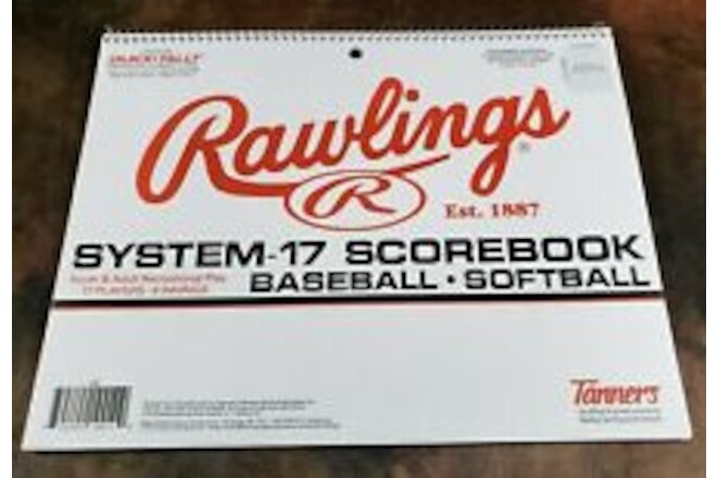 Rawlings System-17 Baseball Softball Scorebook Score Book Official Quick-Tally