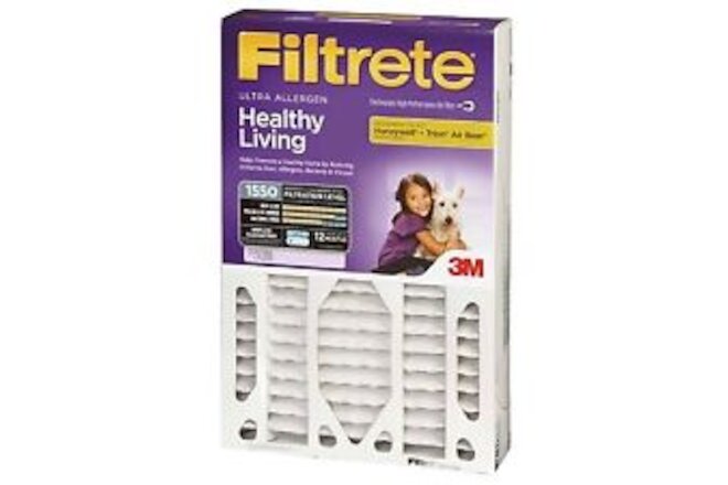 4 Pack - Pleated Air Filter,Ultra Allergen Reduction,3 Months,Purple,20x25x4-In.