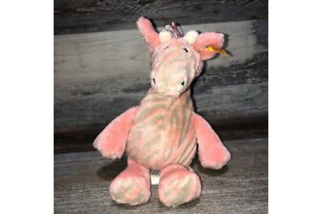 Steiff Giselle Bell Giraffe 12" 25 RosePlush Soft Cuddly Friends Pink NEW Rattle