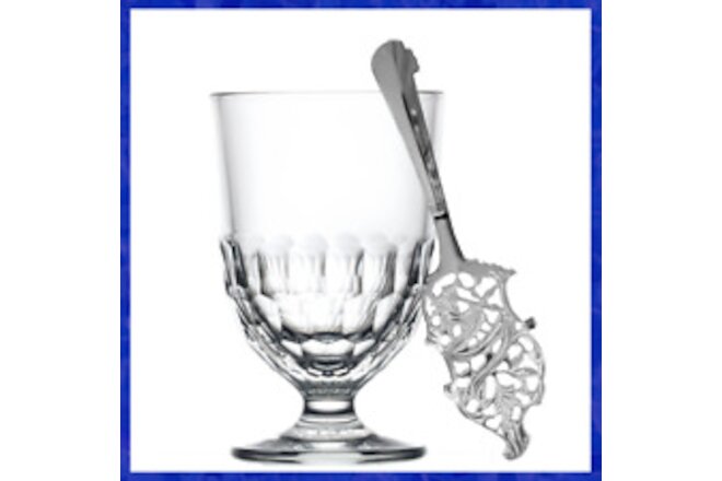 French Artois Absinthe Glass & Absinthe Spoon - Set