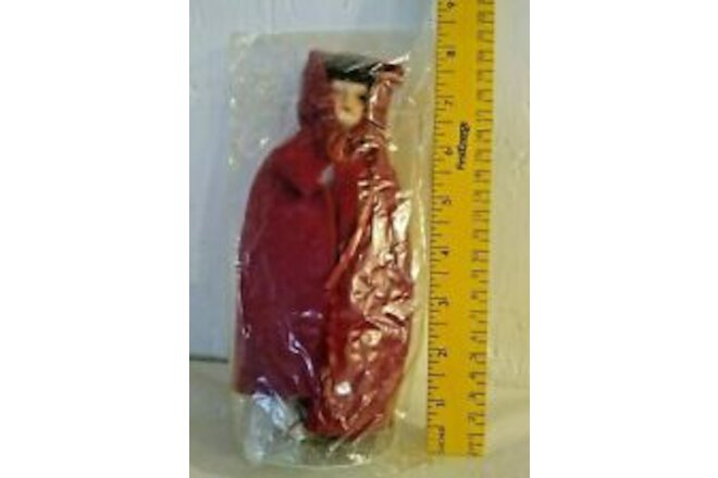 New Vintage 1985 Avon Fairy Tale Doll 8" Red Riding Hood W/Stand