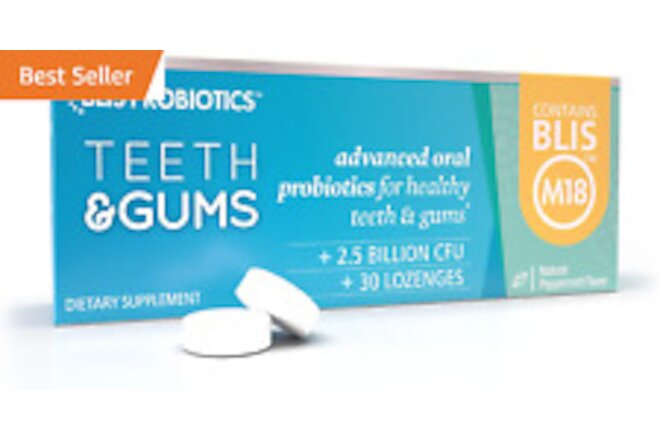 Teeth & Gums Oral Probiotics for Mouth M18 Formula Available, 2.5 Billion Cfu -
