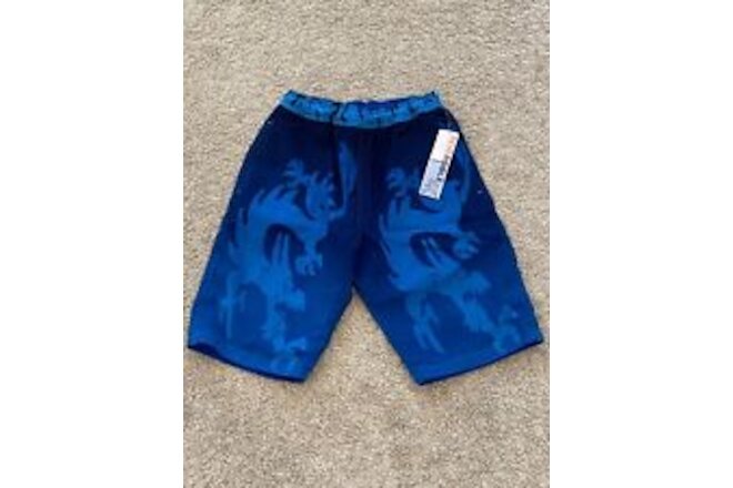 Vintage Sonoma Shorts Swim Trunks Boys Kids Size Large Reversible Dragon Blue