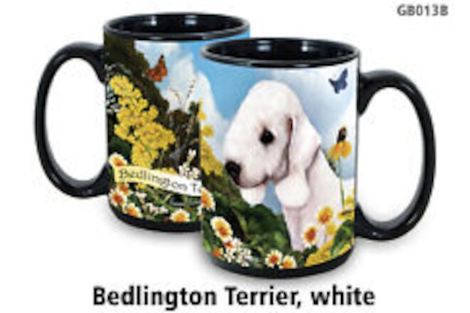 Garden Party Mug - White Bedlington Terrier