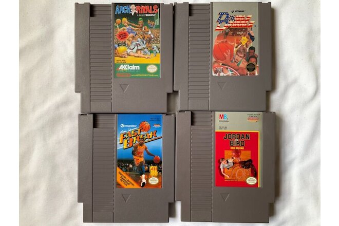 Nintendo NES Arch Rivals, Double Dribble nes &Jordan vs Bird NES games lot of 4.