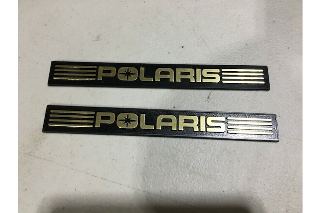NOS Vintage Polaris Indy Gold Bumper Cap Emblem Snowmobile 88 89 90 91 92 93
