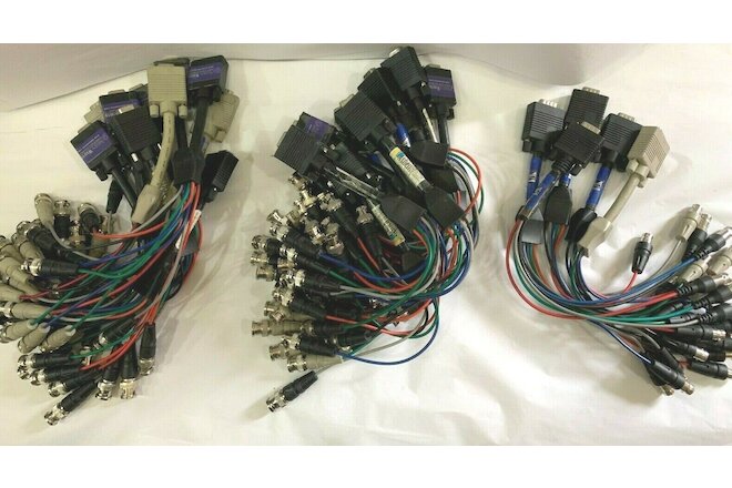 LOT OF 25 - PROFESSIONAL VIDEO SNAKES   5 CHANNEL (BNC -TO XLR)