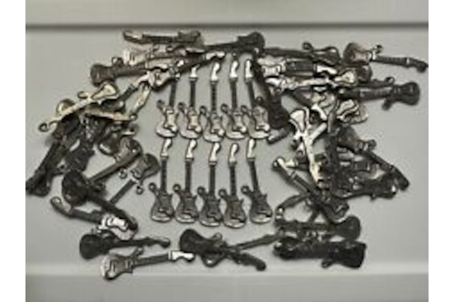 Lot Of 55 Metal Guitar Charms 2” For Jewelry Music Craft