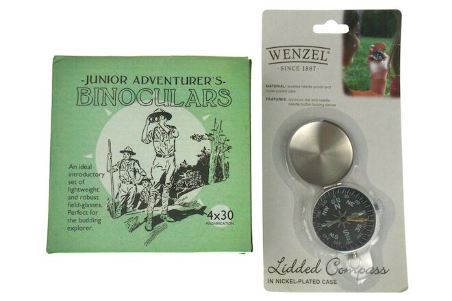 Junior Adventurers Binoculars 4x30 Wenzel Lidden Compass Kids Tinted Lightweight