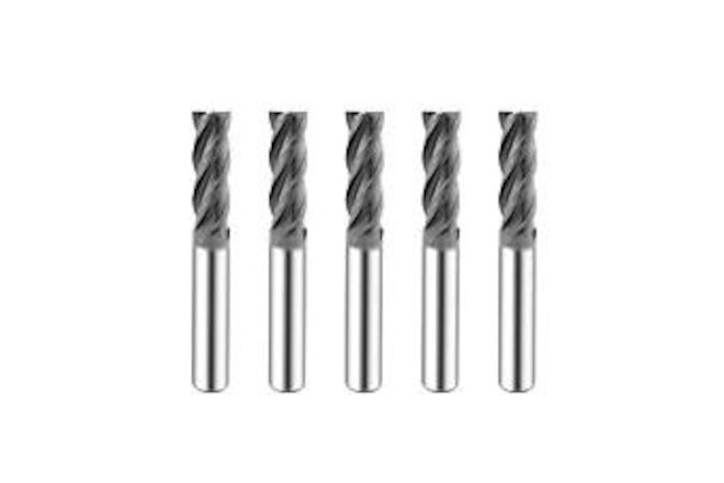 Micrograin Carbide Square End Mill - 4 Flute - ISE1/4"4T (5 Pieces, 1/4") - f...