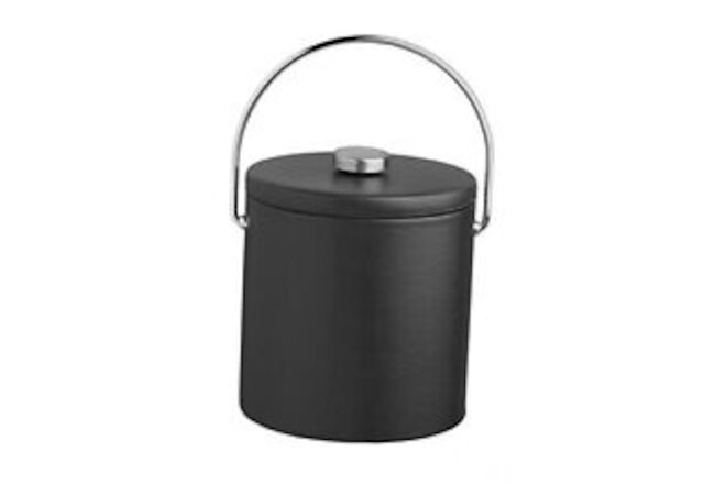 Kraftware Collection Ice Bucket, 3 Quart 3 Qt Black Contempo