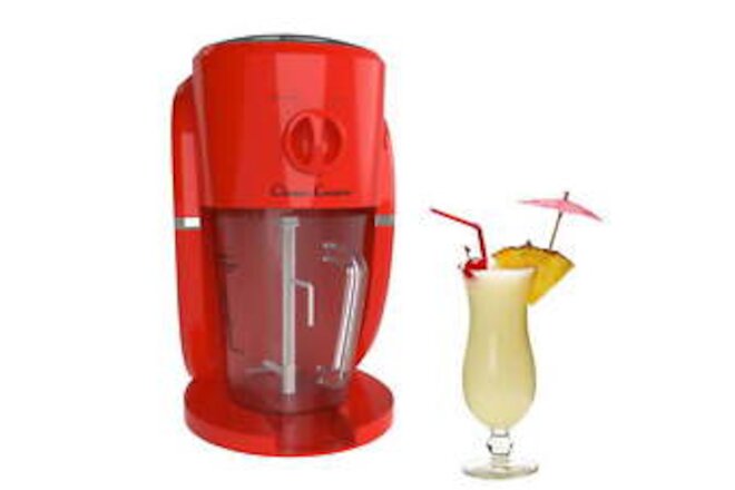 Ice Crusher, Frozen Drink Maker, and Slushy Mixer (Red)