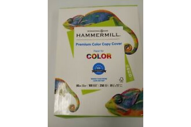 Hammermill Premium Color Copy Cover 80lb Cardstock, 8.5 x 11, 1 Pack, 250 Sh...