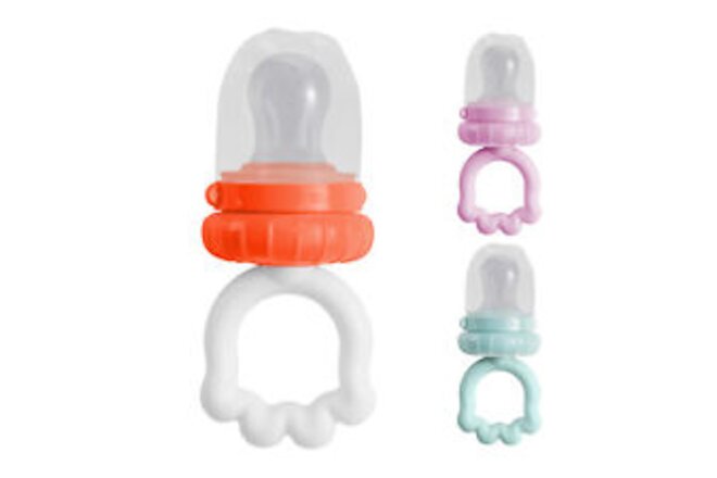 Silicone Soother Pacifier Fruit Feeder Soother for Newborns Vertical Teeth Glue