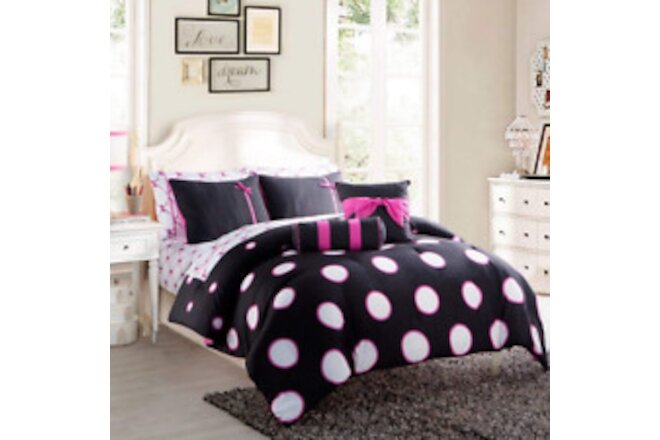 - Full Bed in a Bag, 10-Piece Bedding Set with Matching Sheets & Bedskirt, Ideal