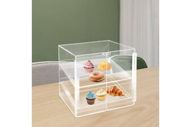 Acrylic Bakery Display Case Box Magnetic Back Door Donut Pastry Cookie Store USA