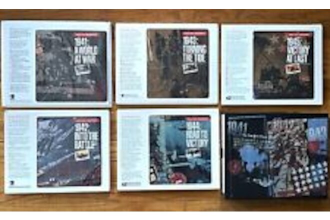 USPS COMMEMORATIVE STAMP YEARBOOKS WWII 1941-1945 + SLIPCASE– STAMPS SEALED– NEW