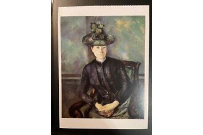 POSTCARD UNPOSTED- PAUL CEZANNE (1839-1906)- WOMAN WITH GREEN HAT, 1894-95