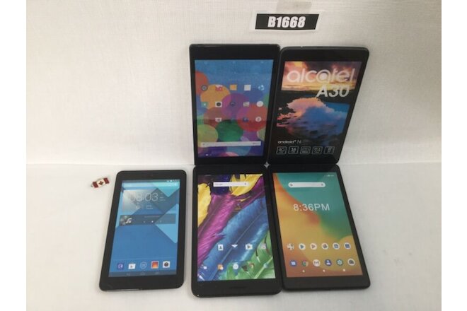 LOT OF 5 DUMMY DISPLAY TABLETS VARIOUS ALCATEL ZTE B1668