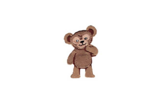Cute teddy bear happy brown bear embroidered iron on sew on applique patch