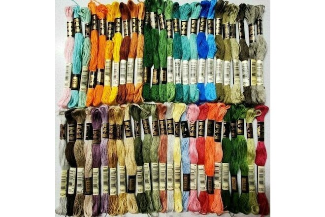 50 DMC 25 Embroidery Floss Lot of 50 Different Colors H