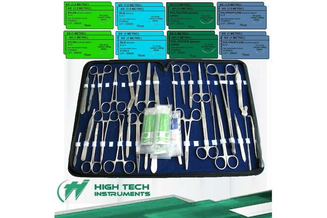91 US Military Field Minor Surgery Surgical Instruments Medical Training Kit