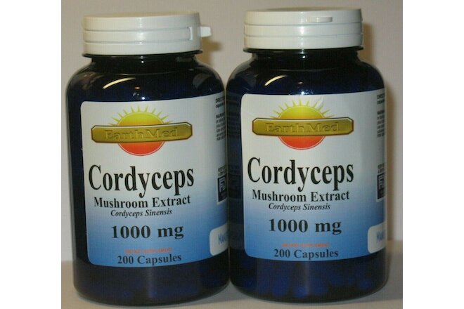2X Cordyceps Sinensis Mushroom  1000 mg/Serving  400 Capsules Total   Fresh!