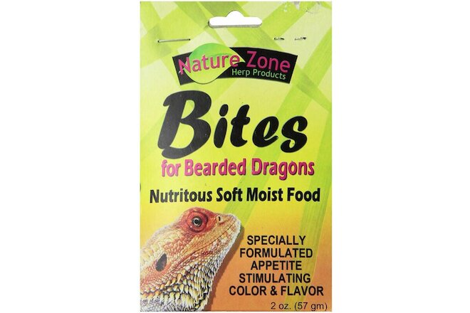 (3 Pack)Nature Zone Juvenile Bearded Dragon Bites Nutritious Soft Food 2oz