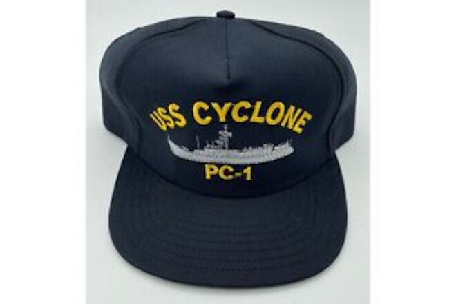USS Cyclone PC-1 Navy Hat Black New without Tag