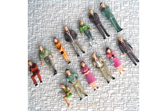 130 pcs O scale 1:48 Painted Figures People Passenger F