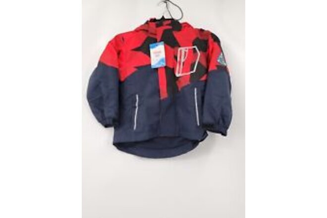 Top & Sky Kids Coat Boys Size Small Color Red/Black Long Sleeve Hooded Logo NWT