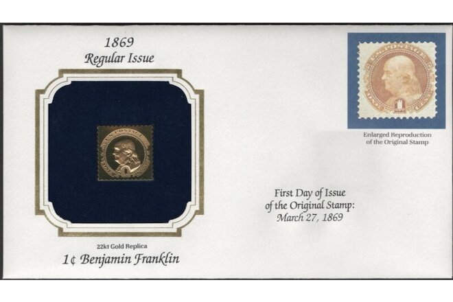 1869 Regular Issue U.S Golden Replicas of Classic Stamps . Set of 10