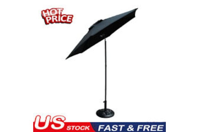 Patio Shade Umbrella with Tilt Outdoor Shade Adjustable Tilt Rust Resistant 7 Ft