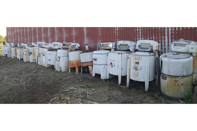 Collection Of 29 Antique Wringer Washing Machines Vintage Ringer Washer Machine