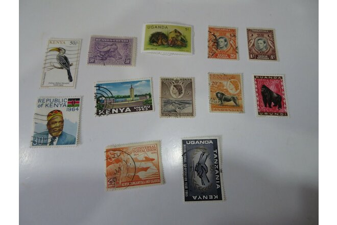 Used Uganda, Ruanda, Kenya Postage Stamps #390