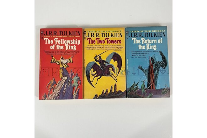 LORD OF THE RINGS Ace Books 3 PB 1965 Unauthorized J.R.R. Tolkien HIGH GRADE