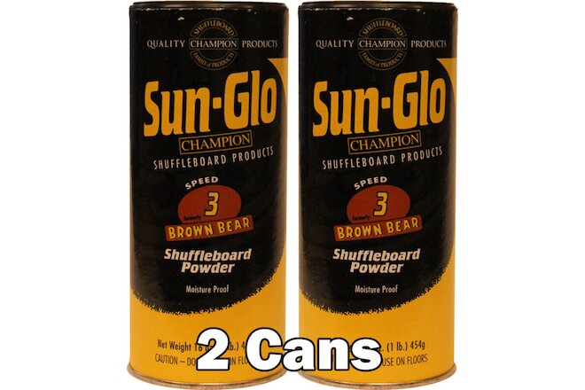 Sun-Glo Speed #3 Shuffleboard Table Powder Wax - 2 Cans