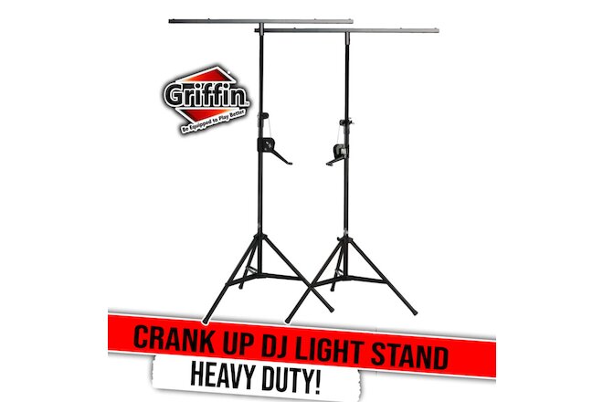 Crank Up Light Stands (2 Pack) Stage Lighting Truss System by GRIFFIN | Portable