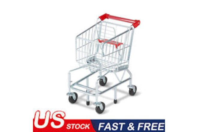 Toy Shopping Cart Sturdy Metal Frame Toddler Supermarket Pretend Play 11.05 Lb