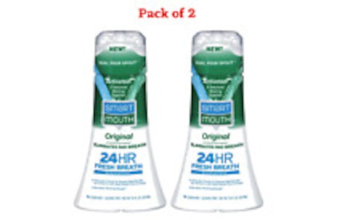 2 Smart Mouth Original Activated Mouthwash - Clean Mint -16 Fl Oz Each- 07/2026