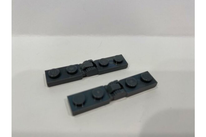 44301 & 44302 LEGO Parts~(2) Sets Hinge Plate 1 x 2 ~ DK BL GRAY
