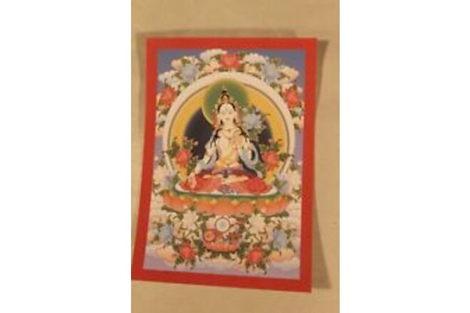 White Tara Buddhist Card - 6"x4"