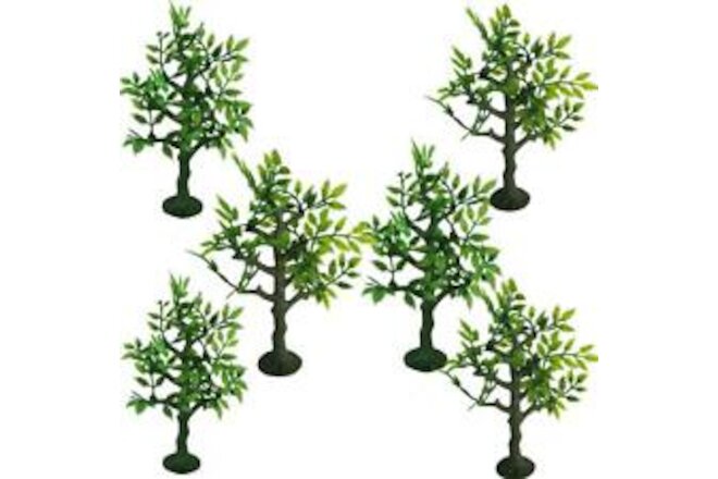 6 Pieces 6 inch Model Trees Figurines with Base