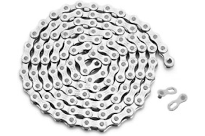 6/7/8-Speed Bike Chain, Replacement Bicycle Chain, 1/2 X 3/32 Inch, 118 Links