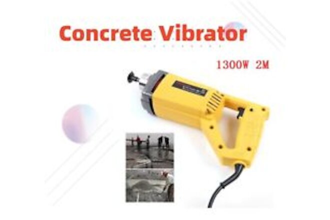 Hand Held Cement Concrete Vibrator 1300w Electric 2m Hose With Vibrating Bottle