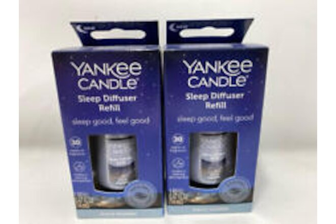 (2 Pack) Yankee Candle Oil, Sleep Diffuser Refill, Blue