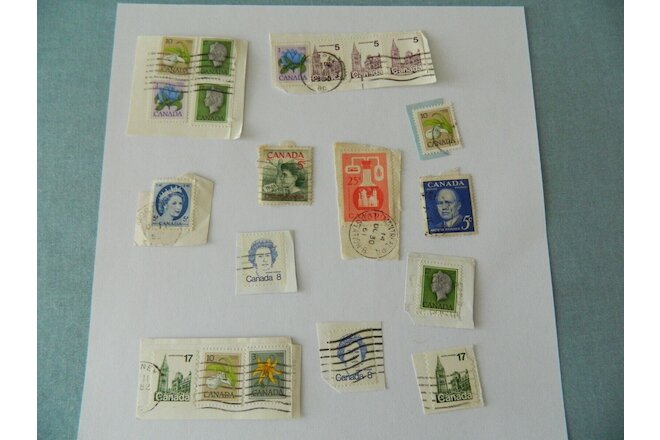 Vintage Stamps CANADA Postage A.Meighen E.Pauline Johnson Flowers Queen Elizabet