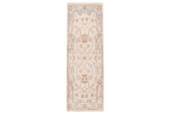 Traditional Hand-Knotted Bordered Carpet 2'8" x 8'0" Wool Area Rug