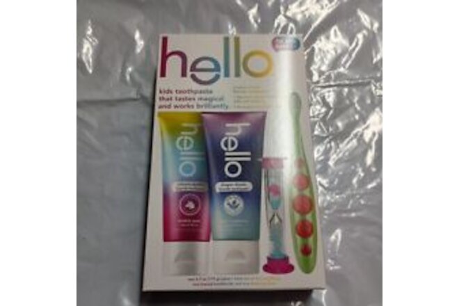 hello Kids 2+ Toothpaste/Toothbrush Set. Unicorn Sparkle & Dragon Dazzle